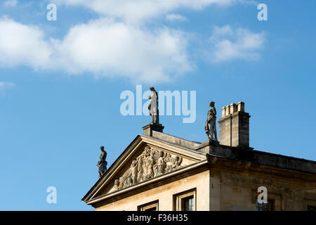 Queen`s College detail, High Street, Oxford, UK Stock Photo